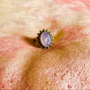 Vintage Rose Quartz Boho Ring